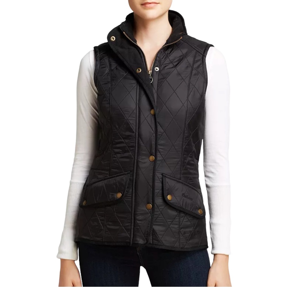 Barbour Black Cavalry Vest Size US 6/UK 10